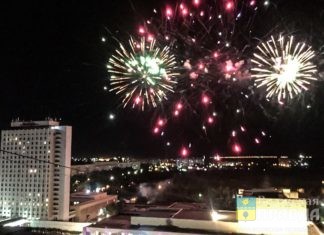 Салют на день города в Волжском