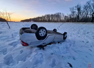 Вылетел в кювет и погиб: на трассе под Волгоградом опрокинулась «Лада Гранта»