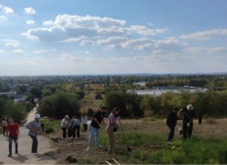 Волжане провели субботник в детском ботсаду