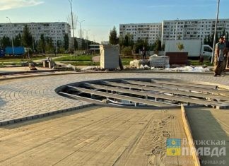В новом парке Волжского протестировали работу фонтана