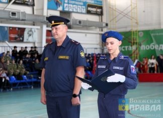 Ряды Юнармии в Волжском пополнили 22 школьника