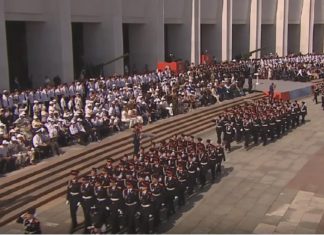 Кадеты Волжского прошли парадом в сердце Москвы