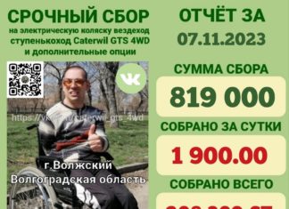 Волжанин-инвалид просит помочь приобрести коляску-ступенькоход, которая поможет ему чаще бывать на улице