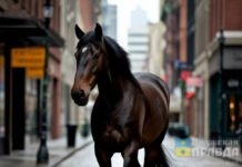 Безбожный цокот: по Волжскому прогуливается удравшая из храма лошадь