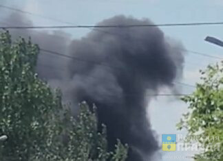 В Волжском загорелась маршрутка на улице Оломоуцкой