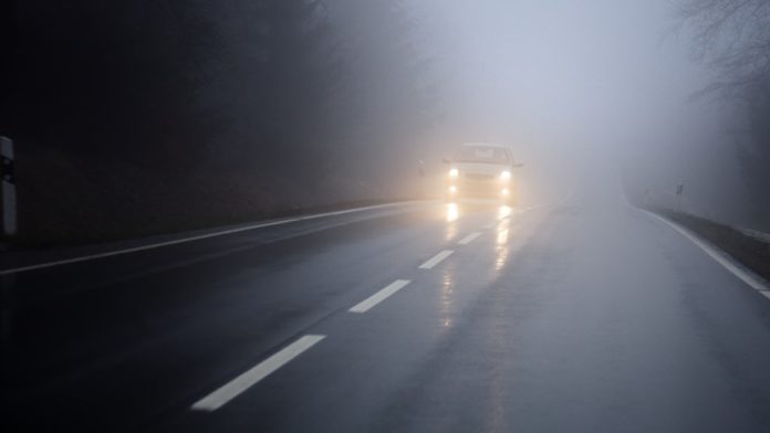 туман на дороге
