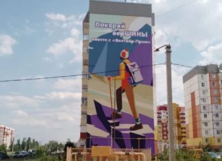 Город-вернисаж: на фасаде еще одного дома в Волжском появился мурал