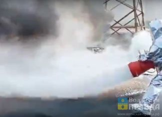 Видео пожара после ДТП с бензовозом в Волжском опубликовали МЧС и МВД