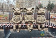 Ниф-ниф с эмблемой ВГС, Наф-Наф – с любовью к городу: благоустройство у детской поликлиники Волжского завершается