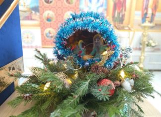 Свалянный из шерсти вертеп украсит храм в Волжском на Рождество Христово